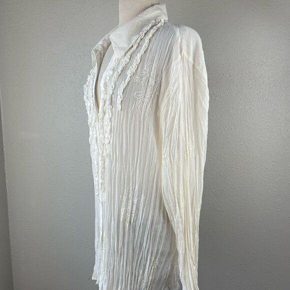 Worthington Ivory Button Down Shirt Size 2X EUC - Picture 4 of 6